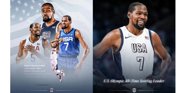 Durant bliver topscorer i historien for det amerikanske olympiske basketballhold